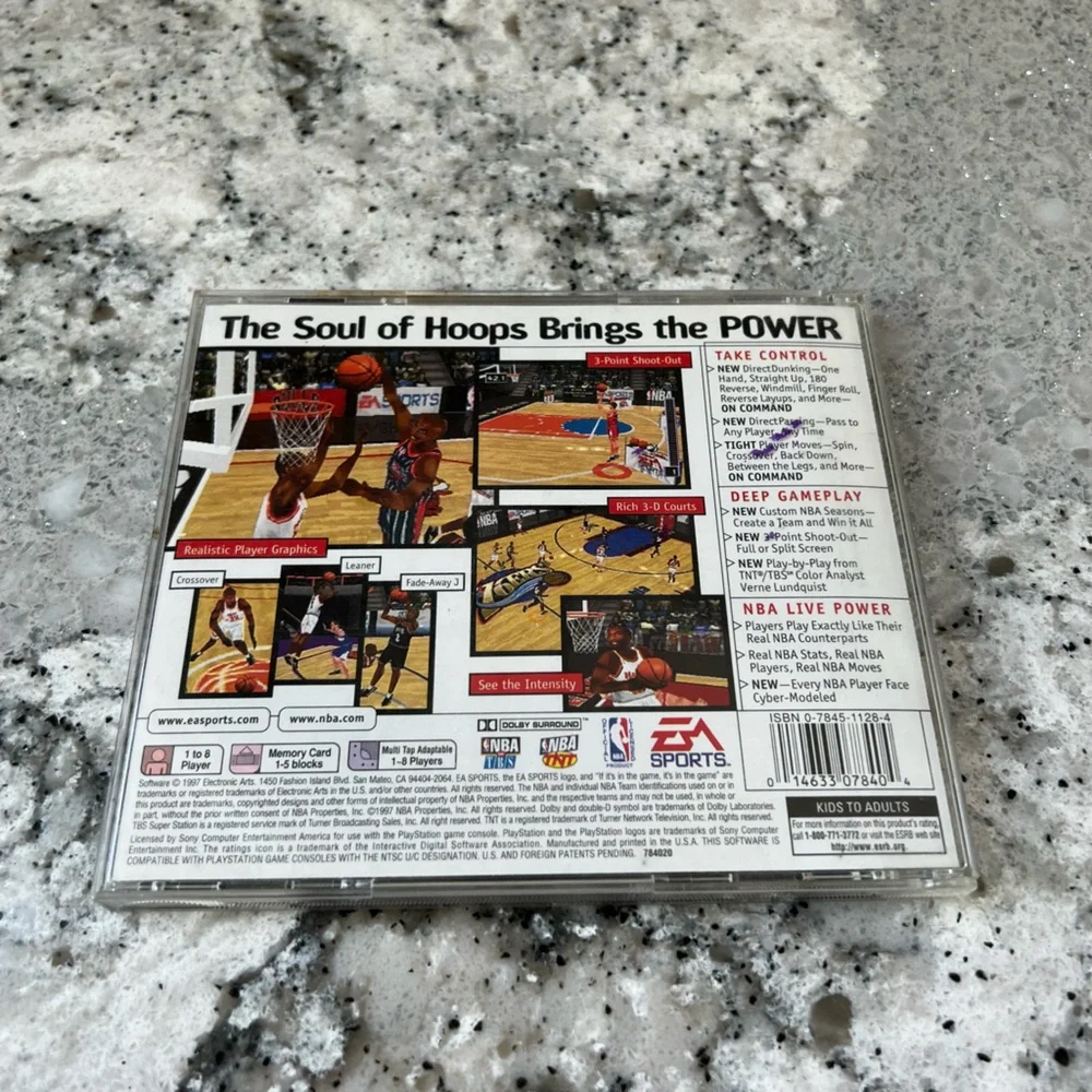 NBA Live 98 (Sony PlayStation 1, 1997) with original instructions